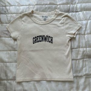 BRANDY MELVILLE JOHN GALT ‘GREENWICH ASHLYN BABY TEE’